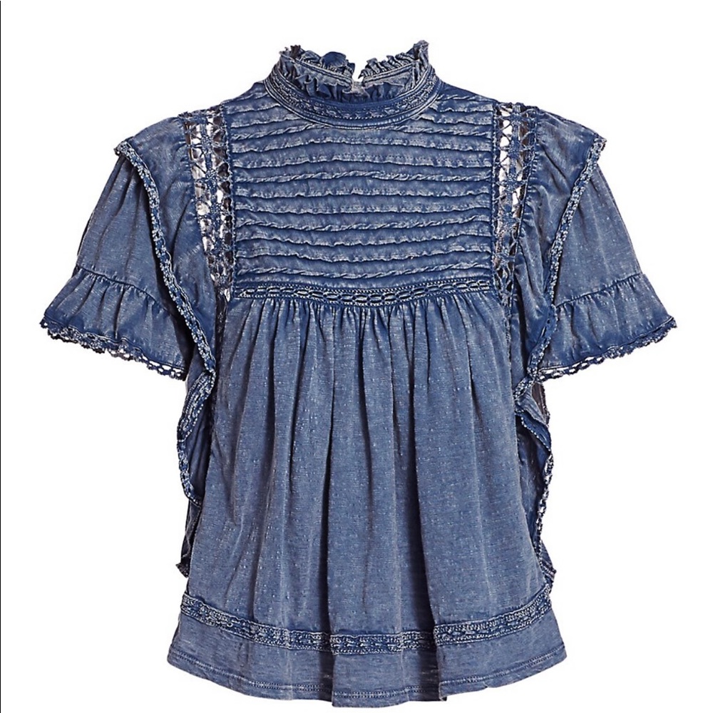 Free People Le femme chambray top